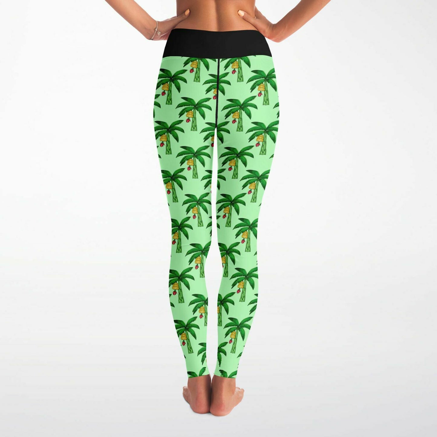 MBU Yoga Pants - Palm Tree Pattern
