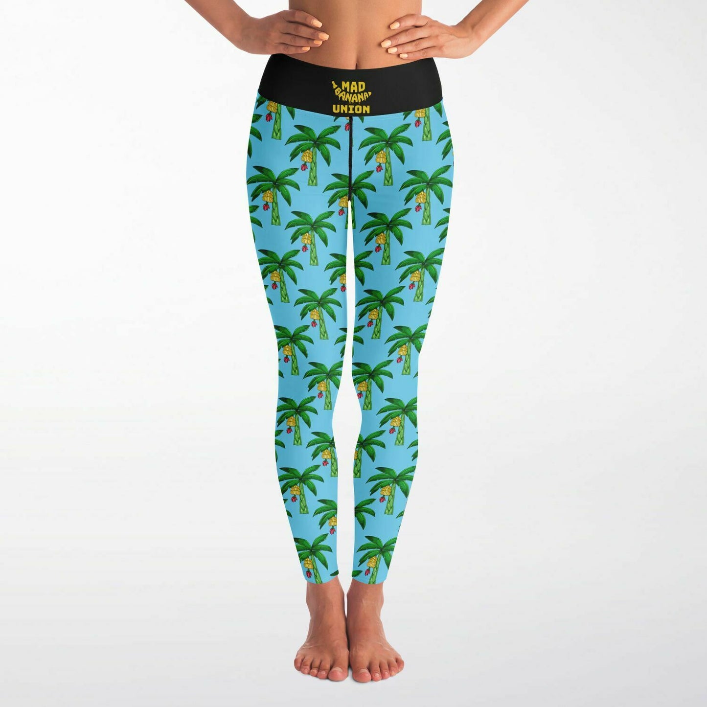 MBU Yoga Pants - Palm Tree Pattern