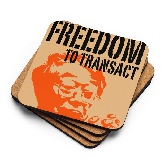 Freedom to Transact / Cork-back Coaster