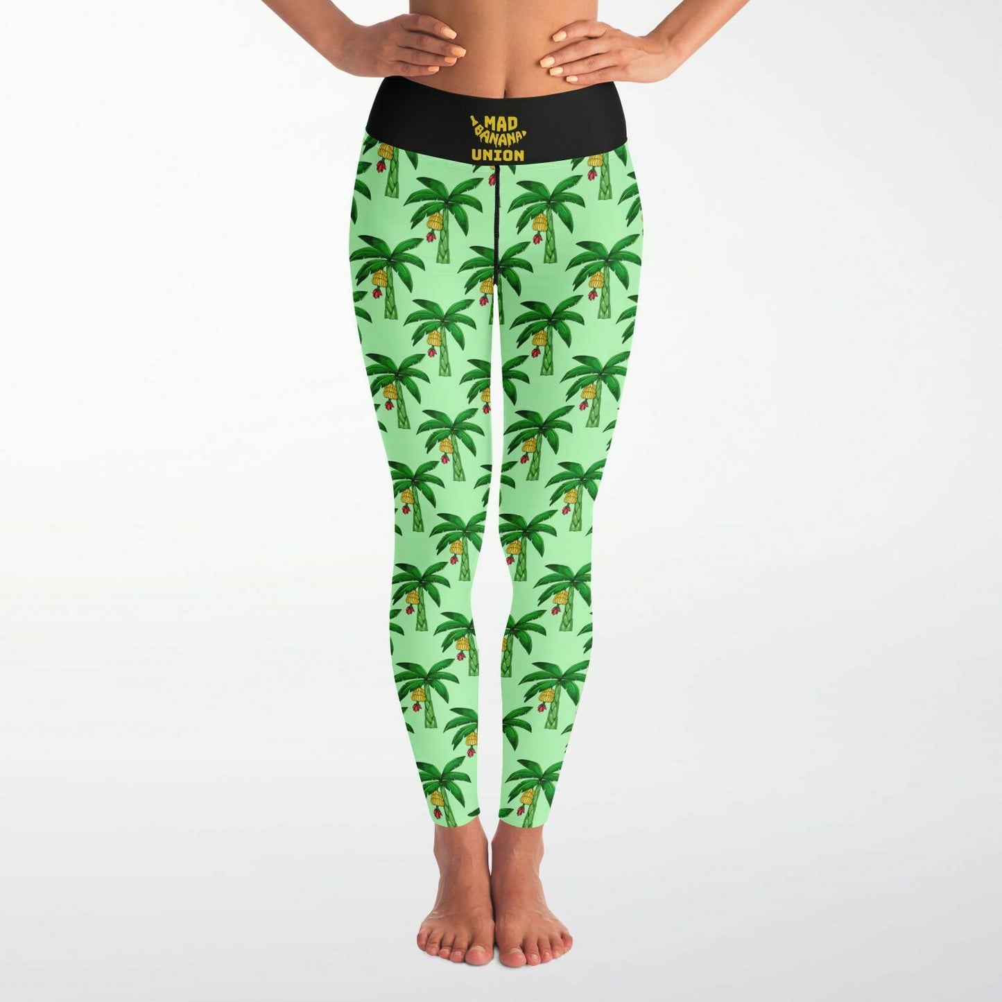 MBU Yoga Pants - Palm Tree Pattern