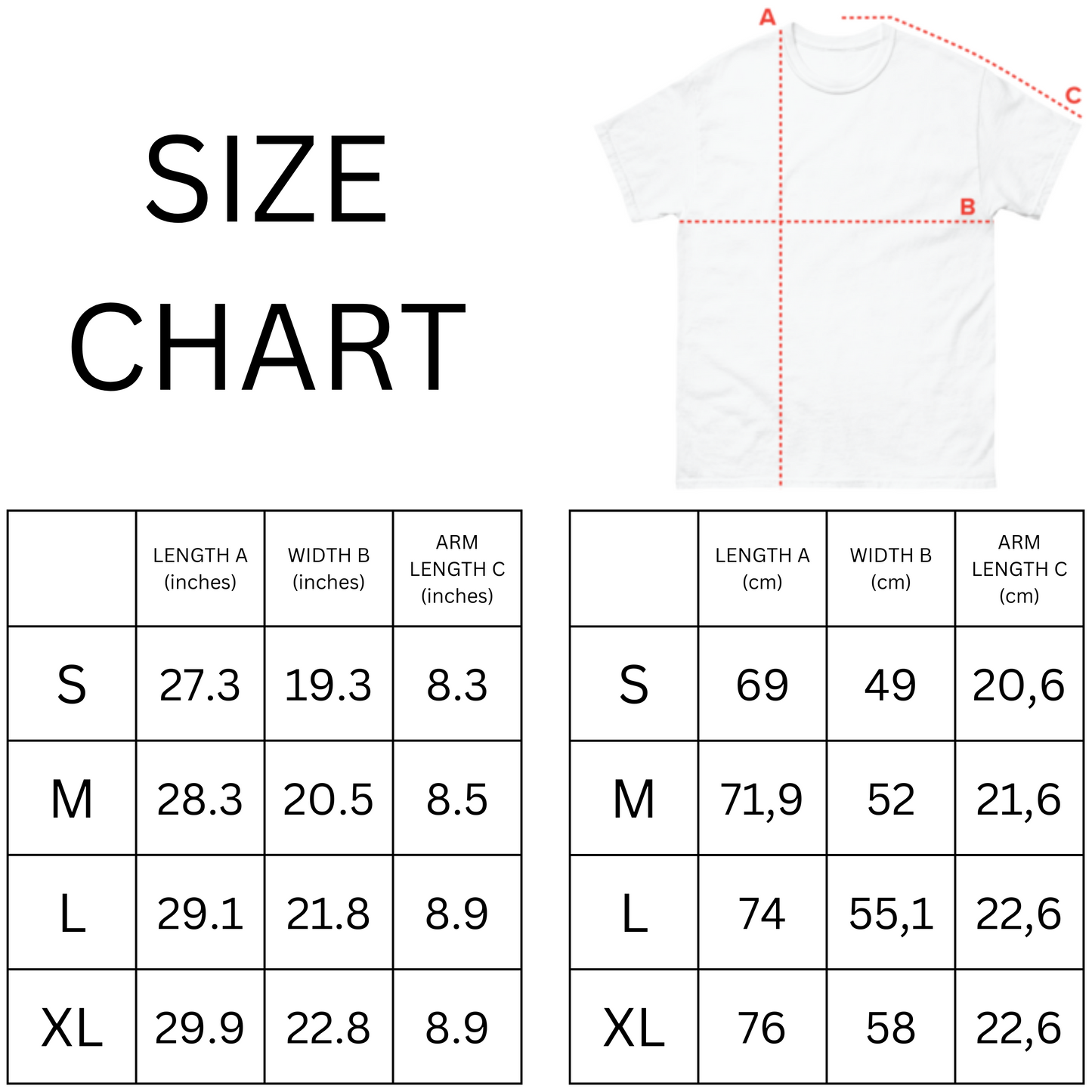 Sgt-Pepe-T-Shirt-size-chart