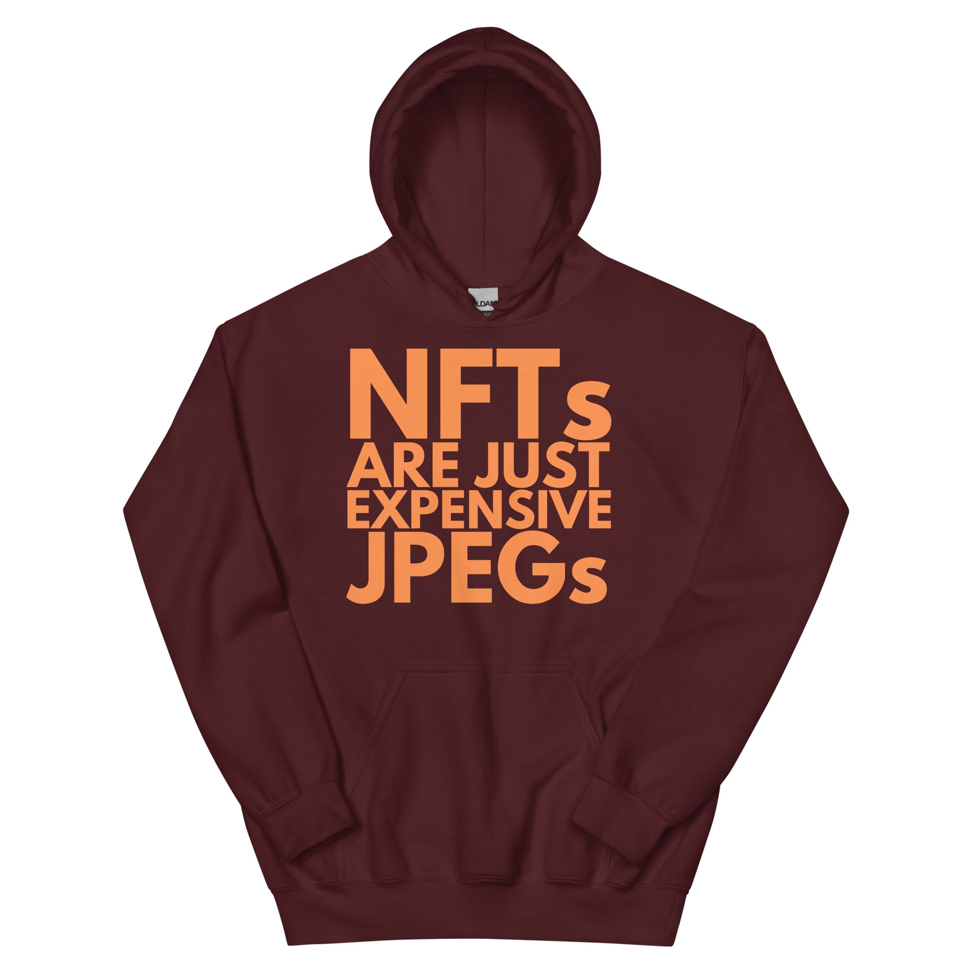 unisex-hoodie-NFTs-maroon